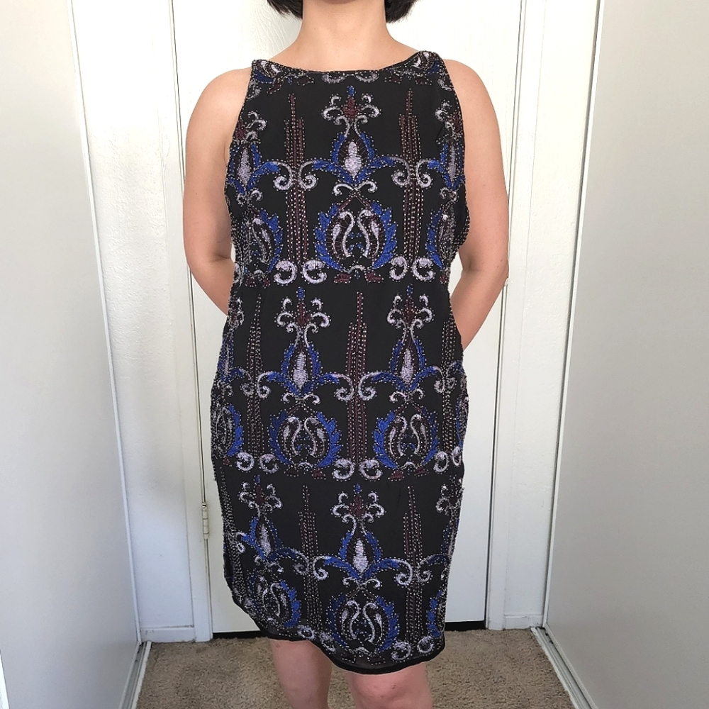 Francesca's beads embroidery sleeveless dress party Size M New